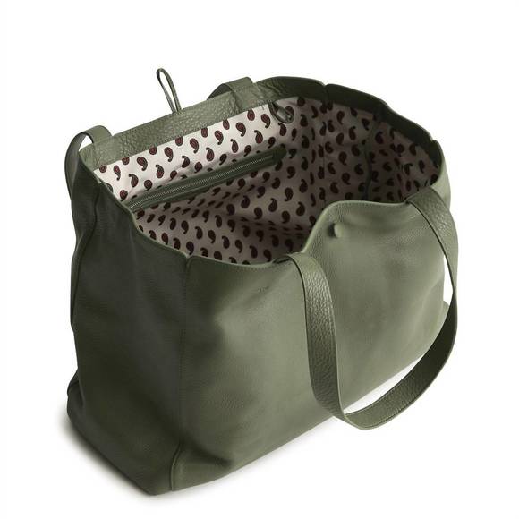 NEW VERA BRADLEY women's hathaway tote bag in bronze green - Picture 3 of 5